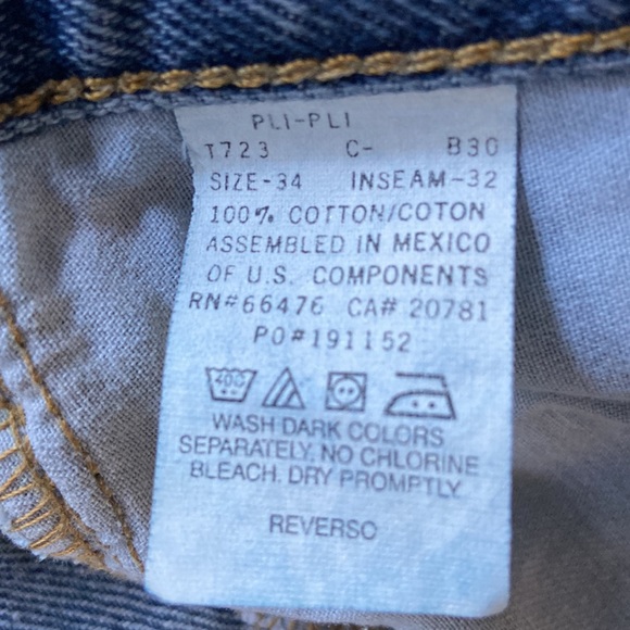 Vintage Men's Tommy Hilfiger Straight Blue Jeans Size: 34 x 32 - Picture 8 of 12